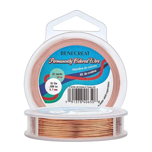 Miniatura 9 de BENECREAT Alambre de cobre para cuentas de joyería de calibre 18, resistente al deslustre, alambre de metal de bronce antiguo para hacer joyas