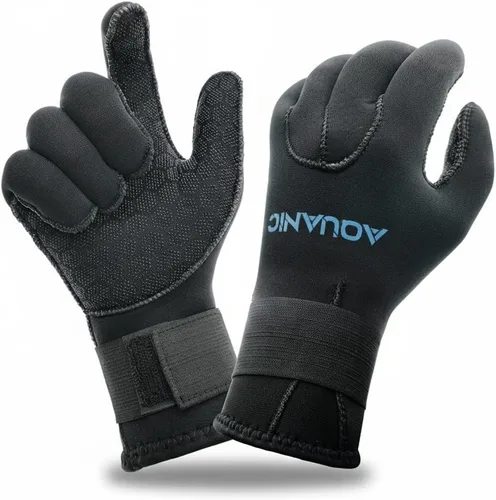 nitescuba Aquanic - Guantes de neopreno de 0.118 pulgadas (0.118 in), guantes de invierno cálidos con correa ajustable para la cintura para pesca,