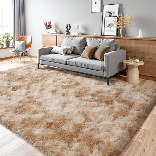 Miniatura 28 de Terrug Alfombra Corredor Negra Esponjosa para Dormitorio, 2x6 Pies Lindas Alfombras de Área de Pelo Largo para Pasillo, Alfombra de Felpa Suave
