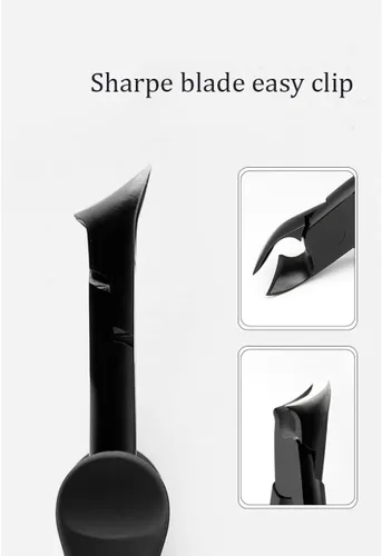 Miniatura 3 de Cortaúñas profesional con asas de agarre ergonómico, negro (negro)