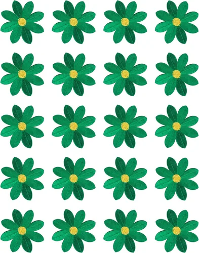 20 piezas de 2.7 pulgadas de margaritas grandes de hierro bordados con apliques florales para ropa, cortina, almohada, manta, adornos, zapatos,