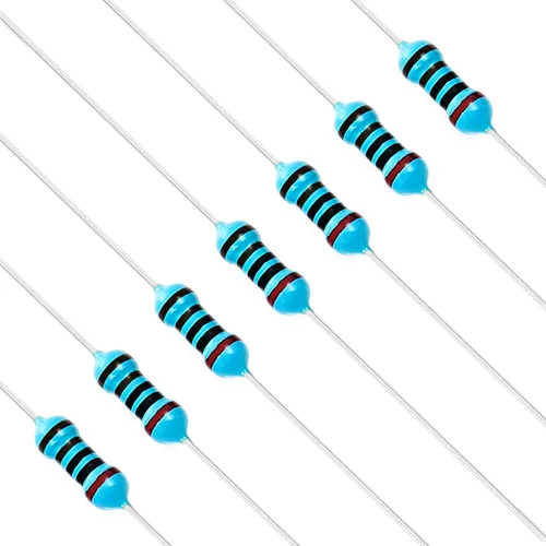 Miniatura 38 de Chanzon 100pcs 1/4W (0.25W) 62 Ohmios Resistencia fija de película metálica Ohmios 0.01 ±1% Tolerancia 62R MF Resistencias de orificio pasante
