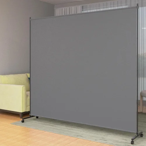 Miniatura 7 de Divisor de habitación/pantalla de privacidad de un solo panel con ruedas giratorias y frenos, partición elegante y versátil para el hogar, oficina