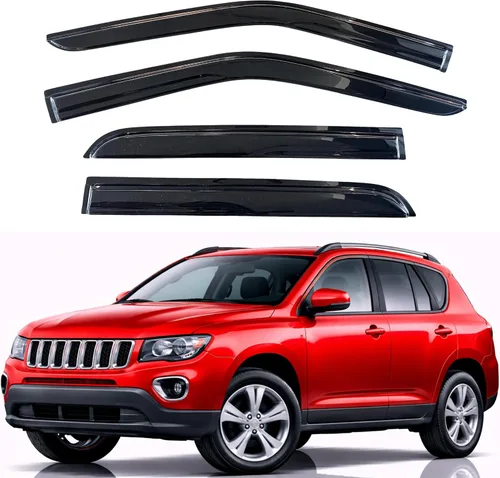 Miniatura 259 de KPY Visor de ventana compatible con Hyundai Tucson 2021-2025, 4 piezas de deflector de ventilación para ventana lateral, estilo Mugen, protector