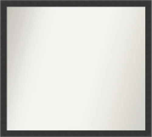 Miniatura 441 de Amanti Art Espejo de baño negro para sobre fregadero, 22 x 22 pulgadas, espejo de tocador cuadrado estrecho negro Avon, marco de madera casual