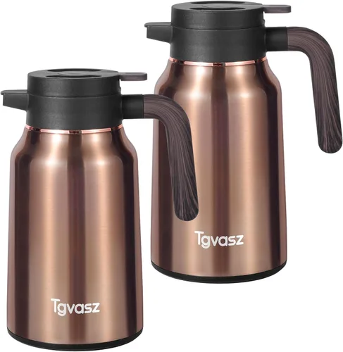 Miniatura 23 de Garrafas de 34 onzas para líquidos calientes, acero inoxidable aislado al vacío jarras de café térmicas para mantener caliente, dispensador de café