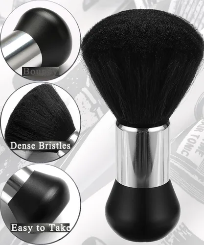 Miniatura 4 de Capa profesional de corte de pelo con cepillo de plumero para el cuello, capa de peluquería de salón, accesorios de peluquería negro Azul
