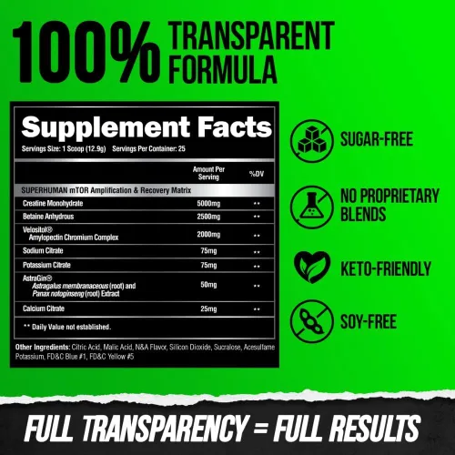 Miniatura 5 de Alpha Lion Superhuman Post Workout Recovery, Bebida Constructora de Músculo, Polvo de Creatina + Más para el Crecimiento Muscular Magro, Fuerza