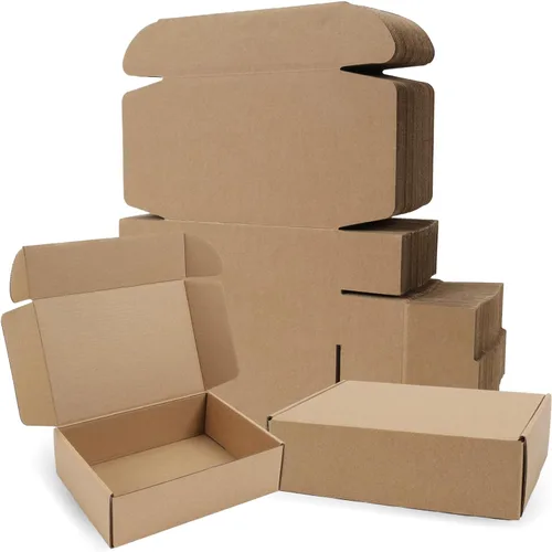 Miniatura 11 de BIOBROWN Cajas de cartón corrugado de 6 x 4 x 3 pulgadas, paquete de 50 cajas pequeñas para embalaje, cajas de envío para pequeñas empresas, negras