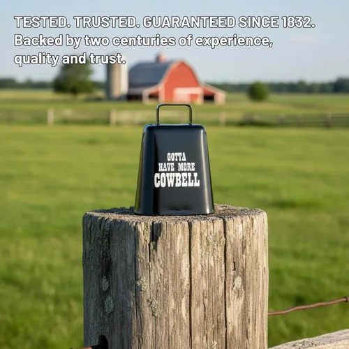 Miniatura 9 de Bevin Bells "Gotta Have More Cowbell" (X-Pequeño) Campana de Vaca de Kentucky con Color Cobre Hecha de Acero Fabricantes de Ruido Fuerte