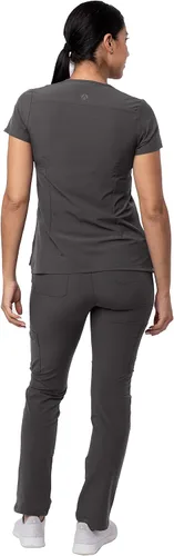 Miniatura 2 de Adar Addition Go-Higher - Juego de uniforme quirúrgico para mujer, camiseta con muescas y cuello en V, pantalones cargo quirúrgicos y ajustados