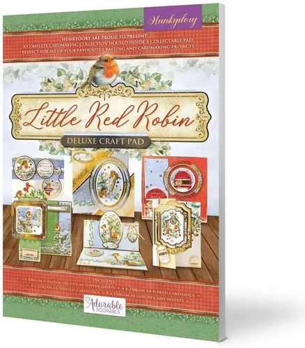 Hunkydory - Almohadillas de artesanía de lujo - Little Red Robin - DCPAD121