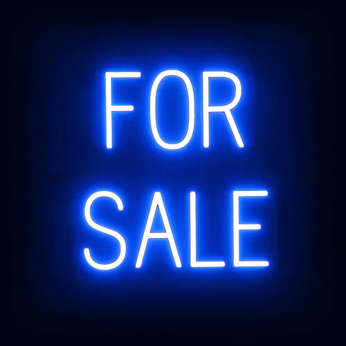 Miniatura 26 de SpellBrite Letrero de venta para empresas Señales relacionadas con la venta con aspecto de neón, luces LED blancas 16.3 x 6.3 pulgadas Blanco