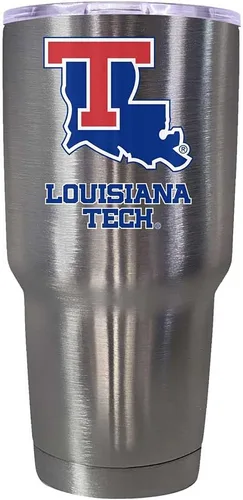 Miniatura 7 de Louisiana Tech Bulldogs - Vaso de acero inoxidable aislado negro de 24 onzas, producto universitario con licencia