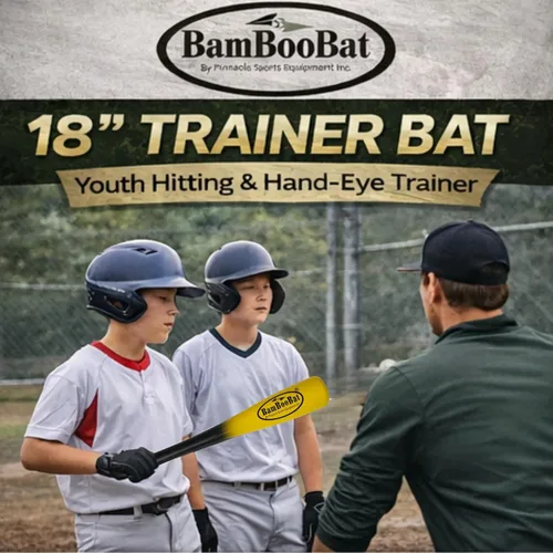 Miniatura 5 de BamBooBat de PINNACLE SPORTS EQUIPMENT INC. - Bate de béisbol y sóftbol de madera de una mano para adultos - 45,7 cm o 53,3 cm