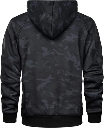 Miniatura 4 de MANLUODANNI Sudadera con capucha para hombre, casual, de manga larga, con cordón y estampado