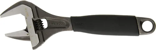 Bahco BAH9031RUS Ergo Llave ajustable de boca grande con mango de goma, 8 pulgadas, acabado de fosfato negro