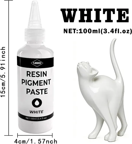 Miniatura 2 de Pasta de pigmento blanco para resina epoxi, 7 onzas, ultra altamente concentrada y fácil de mezclar, 3.4 onzas líquidas, pasta de tinte de resina