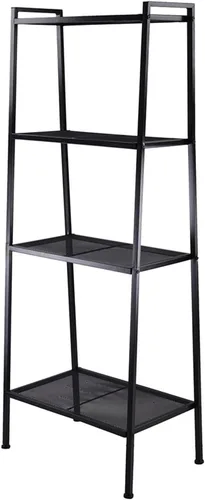 Estantería de escalera de 4 niveles, estantería de metal, estante abierto, organizador de almacenamiento para el hogar, oficina, sala de estar,