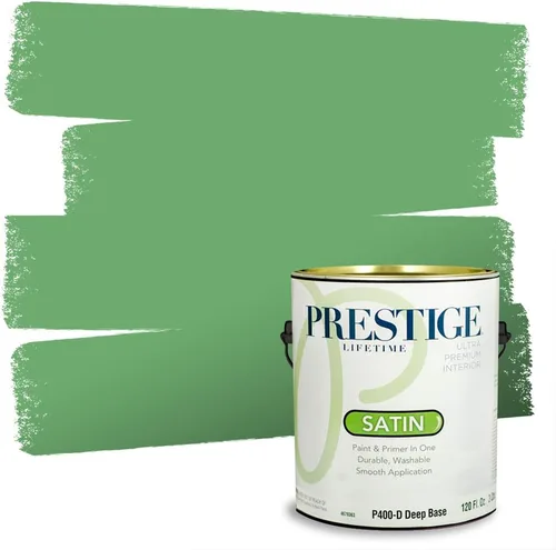 Miniatura 41 de PRESTIGE Pintura exterior e imprimación en uno, aloe, plano, 1 galón
