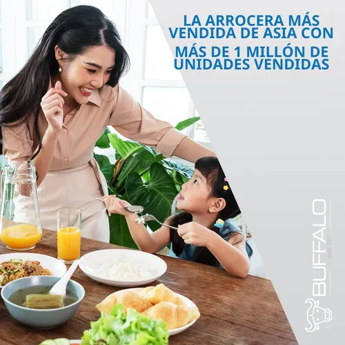 Miniatura 7 de Arrocera Clásica BUFFALO con Olla Interior de Acero Inoxidable Recubierto - Olla de Arroz Eléctrica para Arroz Blanco/Integral, Granos - Fácil