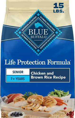 Blue Buffalo Life Protection Formula - Alimento seco para perros mayores, apoya la salud y la movilidad de las articulaciones, hecho con