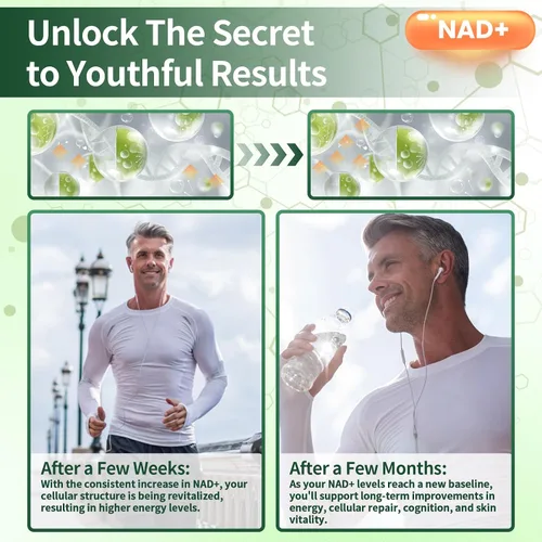 Miniatura 4 de Suplemento NAD, nicotinamida liposomal ribósido resveratrol 250 mg, alternativa a NMN, suplemento NAD de alta pureza para mujeres y hombres