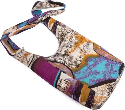 Miniatura 86 de Bolsa de hombro para mujer, de lona en estilo hippie/bohemio para llevar cruzada al hombro, disponible en diferentes colores y estampados