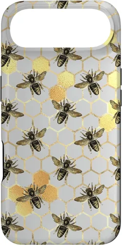Miniatura 25 de iPhone 12 Pro Max Bumble Bee - Honeycomb Apicultor amarillo Abeja patrón caso