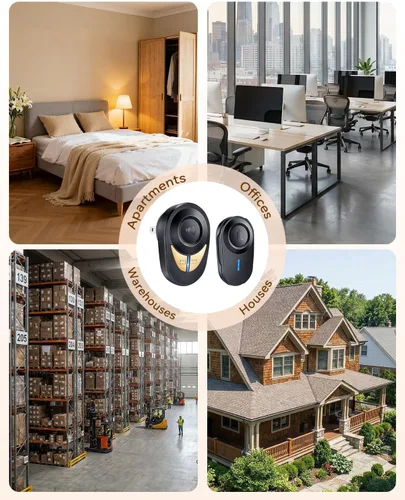 Miniatura 7 de Timbre inalámbrico, 1300 pies de largo alcance, 48 campanadas y 5 niveles de volumen, botón impermeable IP66, receptor enchufable con bocina