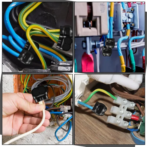 Miniatura 7 de 5 conectores de cable múltiple aislados, 2 puertos, empalme de entrada única, conectores de alimentación eléctrica, terminales de interconexión
