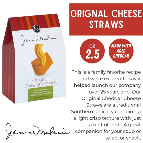 Miniatura 2 de J&M Foods Pajitas de Queso Originales, Aperitivos Favoritos de la Familia, Hechas con Queso Cheddar Envejecido, Ingredientes Simples, Perfectas