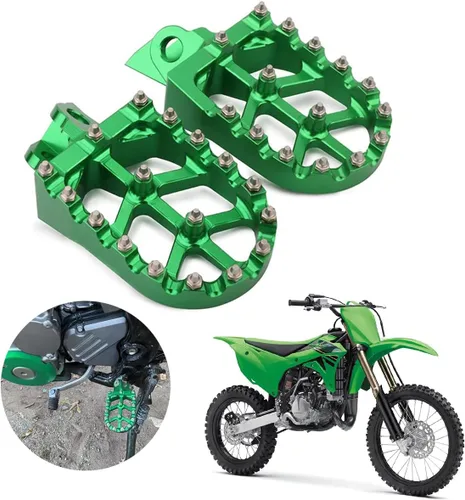 Miniatura 14 de AnXin Estriberas Reposapiés Pedales de Pie Apoyos CNC MX para KLX300 KLX300R KLX300SM 97-07 20-24 KLX250 06-20 KLX250S 09-14 KLX250R 94-96 KLX650