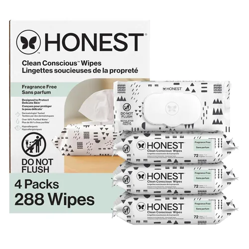 Miniatura 23 de The Honest Company - Toallitas limpiadoras para bebé con 99% de agua, respetuosas con el medioambiente, a base de plantas, hipoalergénicas