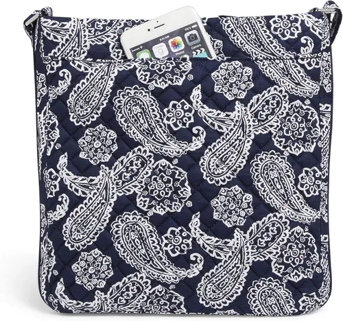 Miniatura 2 de Vera Bradley Cotton Collegiate Triple Zip Hipster Crossbody Purse (Multiple Teams Available)
