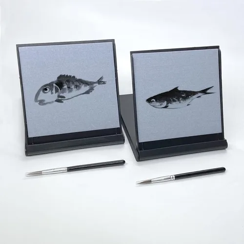 Juego de 2 tablas de dibujo de agua, mini tablero de dibujo de meditación de Buda Zen, pintura con agua para relajación, tamaño pequeño de viaje,