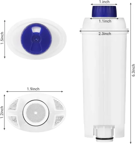 Miniatura 3 de Filtro de agua para Delonghi DLSC002, Delongie Cartucho de filtro de agua activo de carbono suavizante, compatible con Delongie ECAM, Esam, ETAM