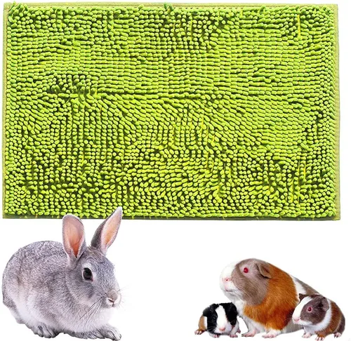 Miniatura 12 de Oncpcare Cama de Peluche Larga para Conejos, Liebres o Cobayas, Manta Cálida de Invierno para Conejos, Fundas Lavables y Reutilizables para Jaula