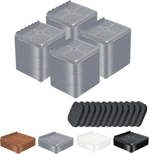 Miniatura 25 de Elevadores de Muebles Resistentes Elevadores de Cama Ajustables Bloques de Elevación 4, 3, 2 pulgadas para Sofá, Sillón, Mesa, Escritorio, Patas