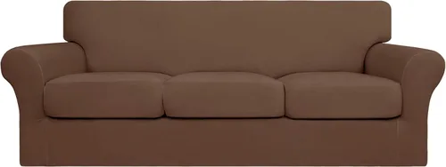 Miniatura 82 de Easy-Going Funda de sofá suave y elástica de 3 piezas para perros, funda de sofá lavable para sofá de 2 cojines separados, protector elástico