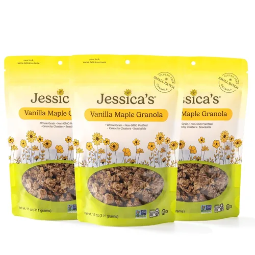 Miniatura 13 de Jessica's Natural Foods - Granola de cereza de almendras sin gluten hecha con cerezas secas de Michigan y almendras tostadas, sin OMG, sin sabores