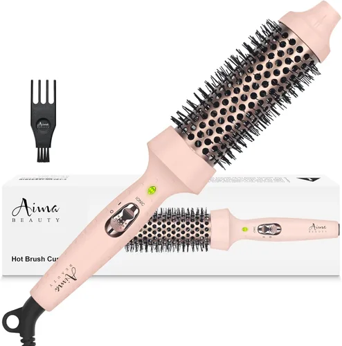 Miniatura 8 de Aima Beauty Cepillo caliente, 1.3 pulgadas/1.378 in cepillo para rizar con calefacción hace que el cabello sea más suave, más suave, cepillo térmico