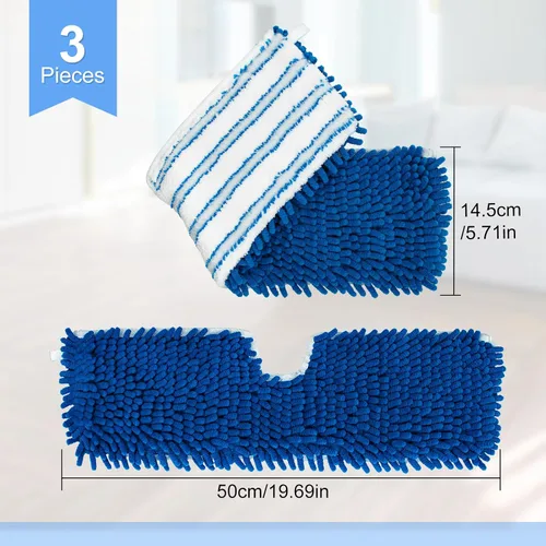 Miniatura 5 de Paquete de 3 cabezales de repuesto compatibles con la mopa Ocedar de microfibra de doble acción, repuestos de trapeador de doble cara con microfibra