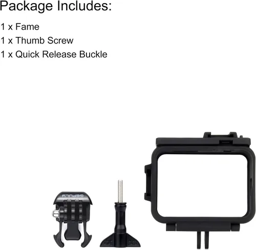 Miniatura 7 de GEPULY Carcasa protectora de montaje en marco para GoPro Hero 9 10 11 12 13 negro, ranura doble incorporada para zapata fría, funda para jaula