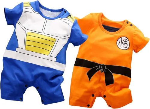 IURNXB Paquete de 2 mamelucos para bebés y niñas lindos recién nacidos de algodón para bebés ropa de cosplay de dibujos animados