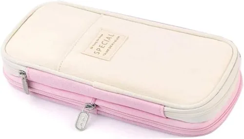 Miniatura 9 de Arnuixty Estuche de almacenamiento grande para lápices, bolsa para bolígrafos con cremallera, organizador de gran capacidad para oficina, caja