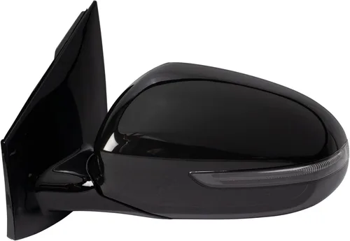 Miniatura 9 de TRQ Espejo plegable con calefacción eléctrica del lado del conductor con indicador de punto ciego pintura a juego negro liso compatible con Kia