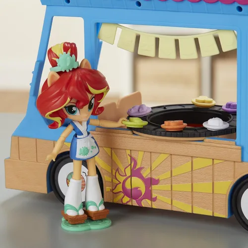 Miniatura 6 de My Little Pony Por ejemplo, Minis Sunset Shimmer Camión de sushi