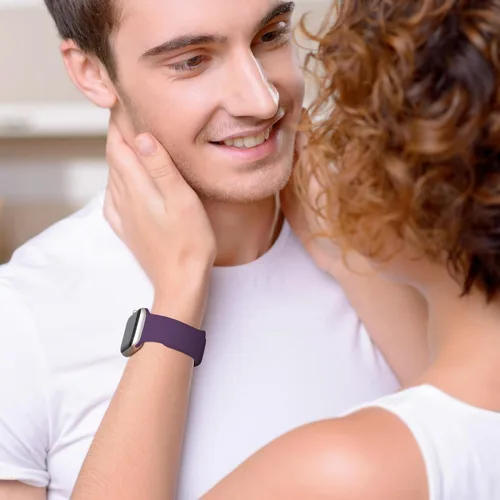 Miniatura 5 de Correas deportivas compatibles con Apple Watch de 1.65, 1.73, 1.77, 1.77, 1.61, 1.49, 1.57 y 1.73 pulgadas, para mujeres y hombres, correa de Púrpura