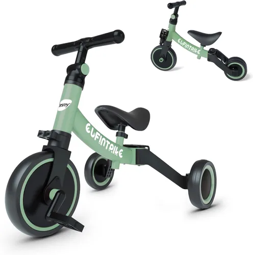 Miniatura 13 de besrey Bicicleta 5 en 1 para niños de 1 año a 4 años, triciclo para niños pequeños, triciclo para niños, juguetes para niños y niñas, entrenamiento